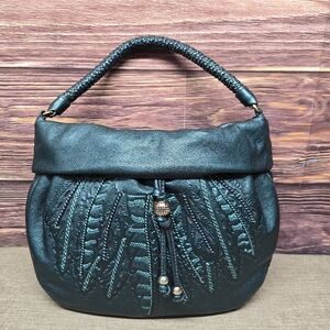 Brighton Nina Teal Embroidered Shoulder Bag – New, No Tags, Missing Long Strap